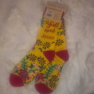 Funny y’all need Jesus socks NWT